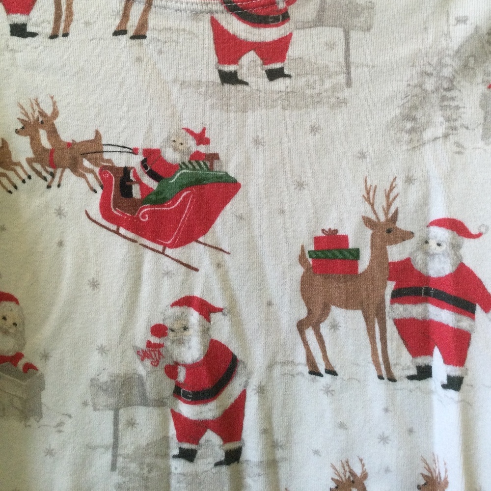 Heritage Santa Organic Cotton Kid Pajama Set Size 10 Unisex - Picture 5 of 9